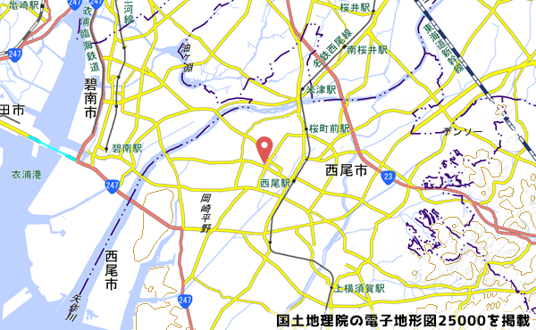 (仮称)フィール西尾上町店の予定地の写真