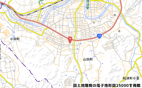 コスモス瑞浪店予定地の地図の写真