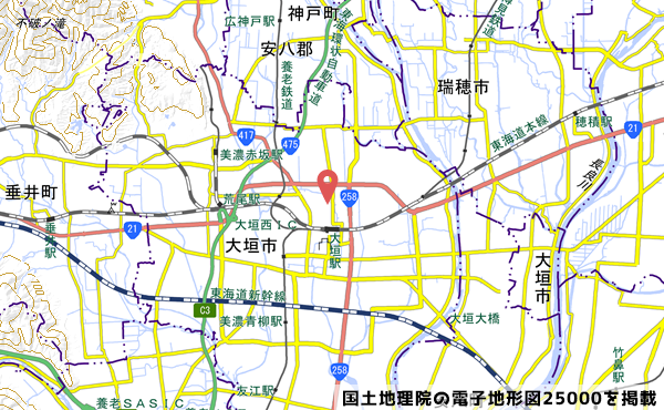 三輪屋の地図の写真