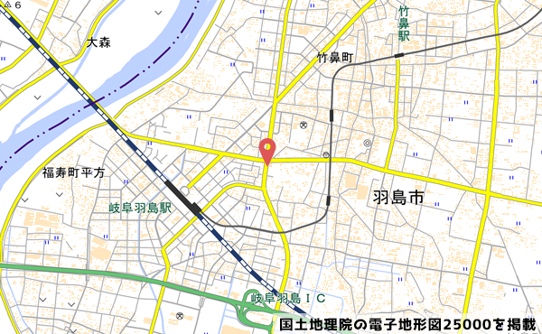 (仮称)ニトリ岐阜羽島店予定地地図の写真