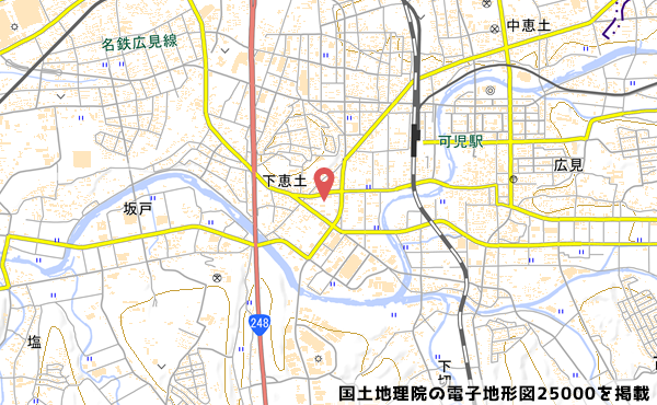 ドラッグコスモス下恵土店の地図の写真