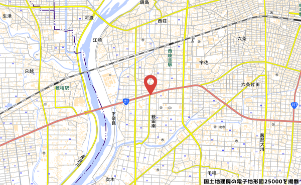 ファミリーマートの地図の写真