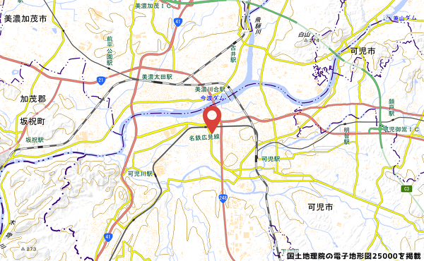 ロピア可児店の地図の写真
