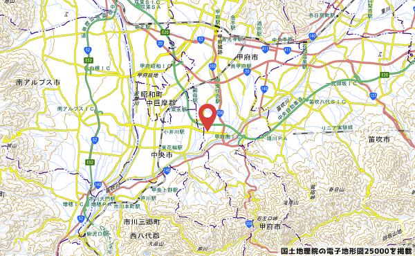山梨県駅の予定地の写真