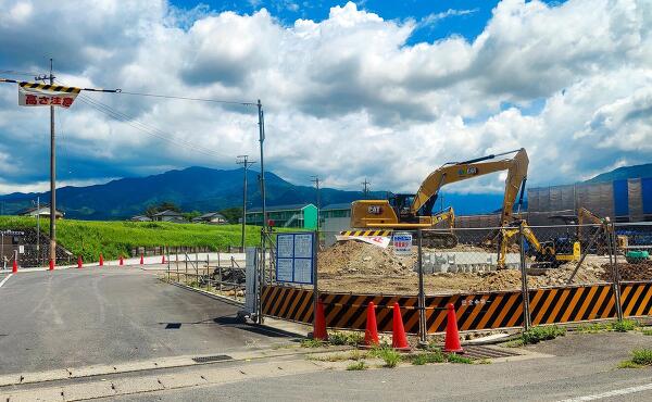(仮称)ラ・ムー中津川店の道路との接続ポイントの写真