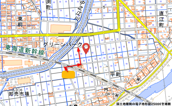 ひまわり畑の地図の写真