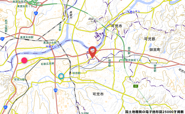 お店の地図の写真