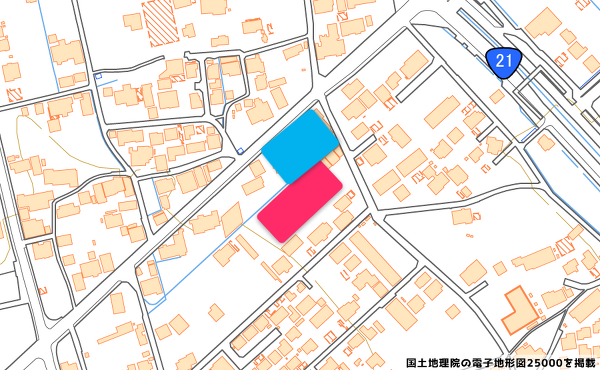 コスモス御嵩上恵土店の地図の写真