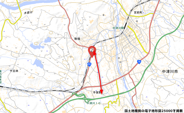 お店の新道の地図の写真