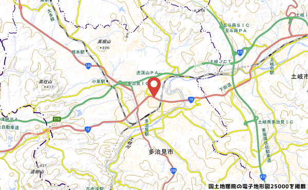 (仮称)多治見複合計画予定地の地図の写真