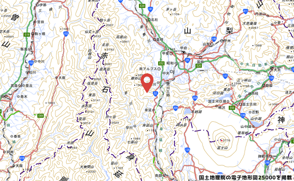 高下ダイヤモンドポイントの地図の写真