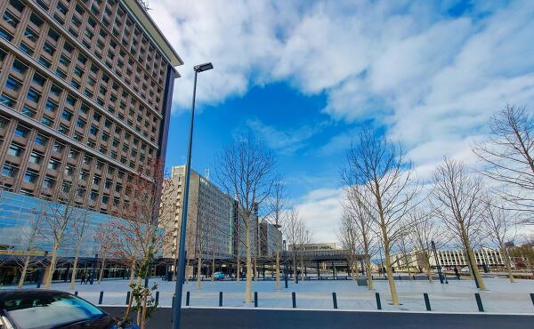 県庁舎前の広場の写真