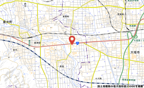 お店の位置の写真