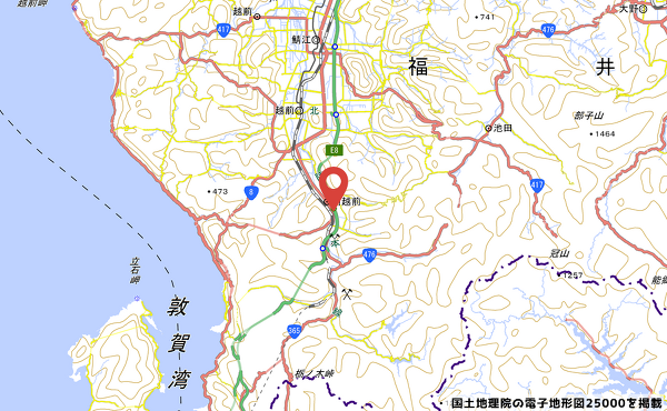 南えちぜん山海里の地図の写真