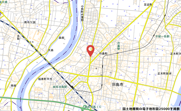 お店の地図の写真