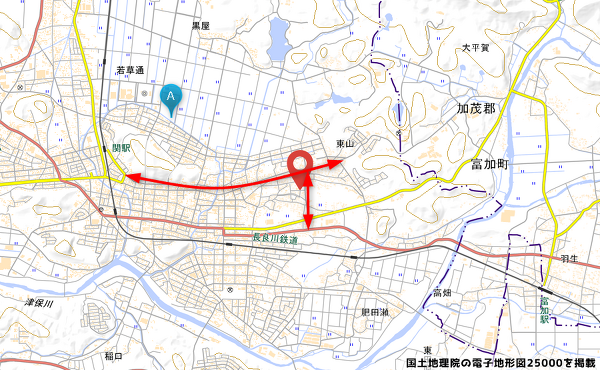 ドラッグコスモス平賀店の予定地地図の写真