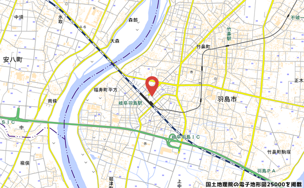 ローソン岐阜羽島駅北店の地図の写真