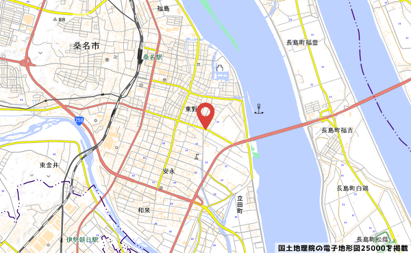 F☆マート桑名東店の位置の写真