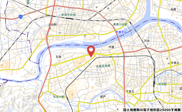 スギ薬局グループ可児北店の地図の写真