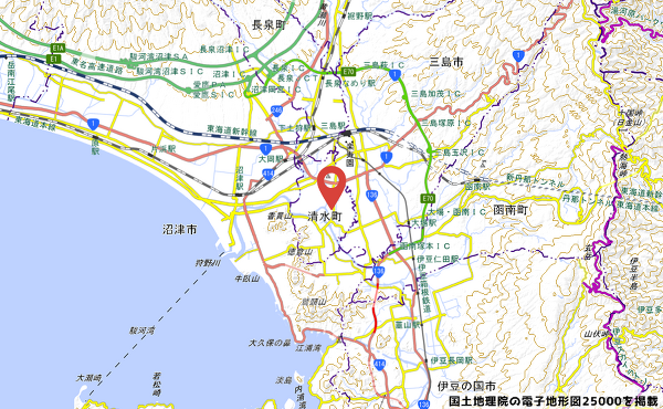 エブリィビッグデー清水町店の地図の写真