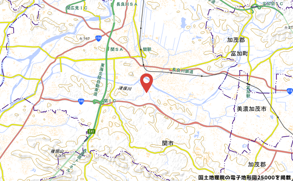 ゲンキー関稲口店の地図の写真