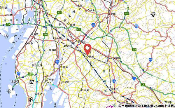 (仮称)安城市大東町商業施設計画の地図の写真