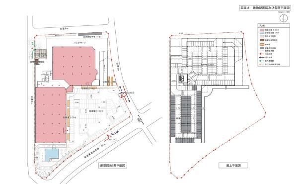 出典:(仮称)平和堂知多信濃川東部計画の建物配置図・各階平面図 の写真