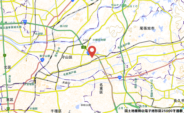 (仮称)平和堂守山茶臼前店の予定地地図の写真