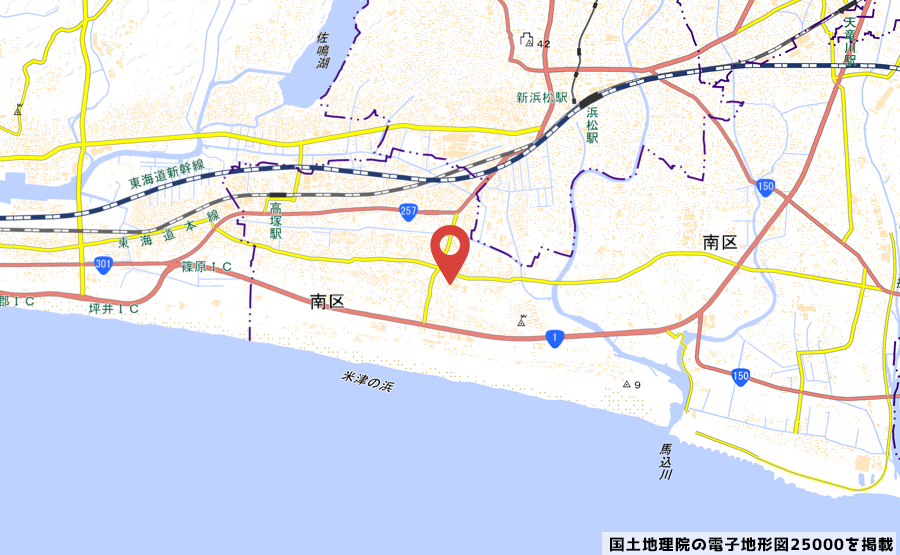 イオンタウン浜松新橋の地図の写真