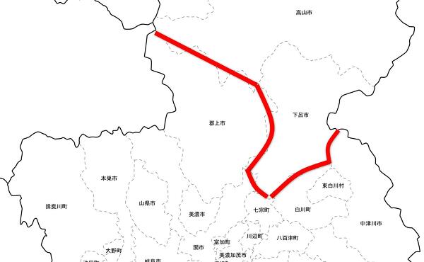 岐阜県の白地図の写真